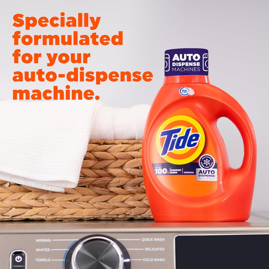 Tide Auto Dispense Liquid Laundry Detergent, For Auto Dispense Washing Machines, Designed Even For Cold Water, He Compatible, 84 Fl Oz