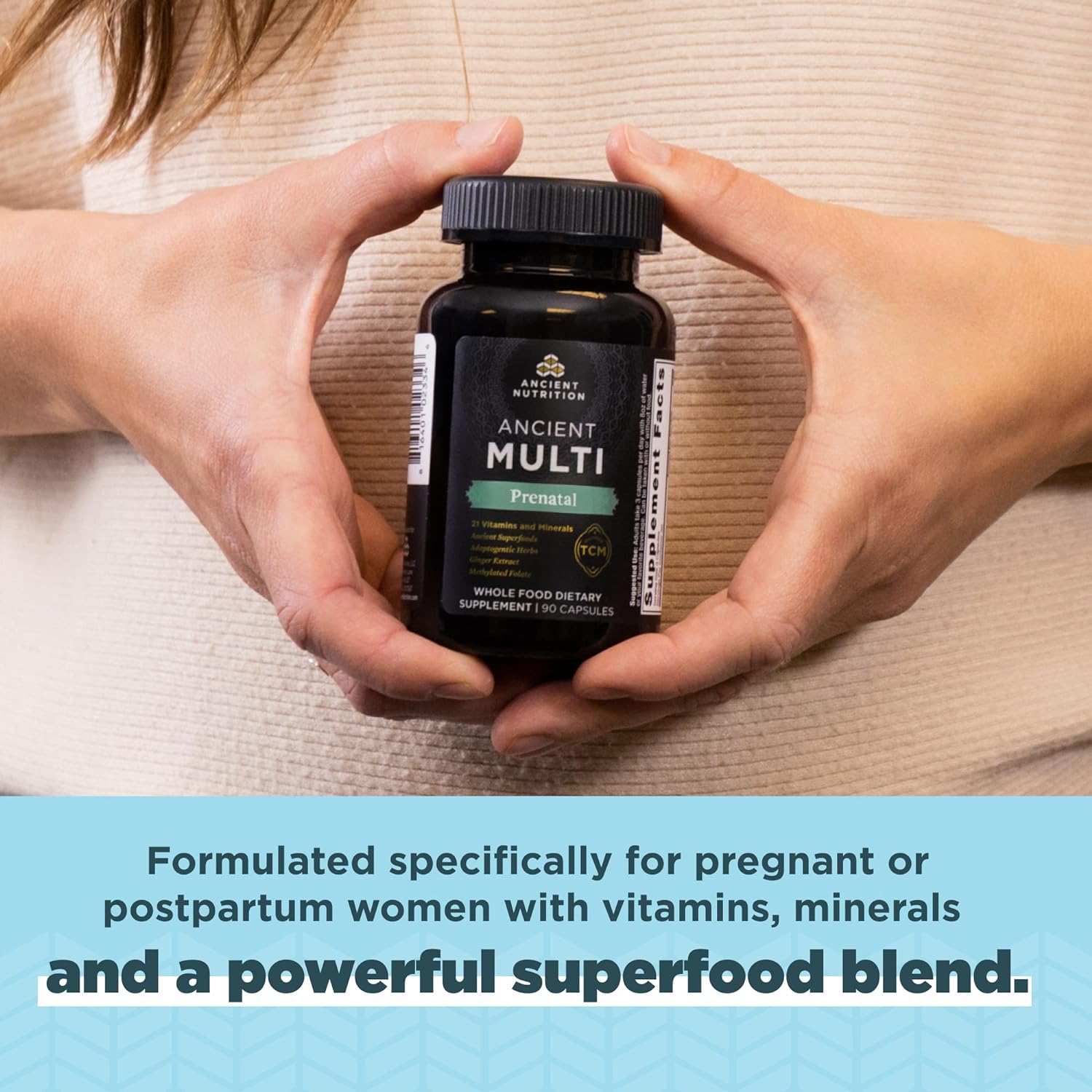 Ancient Nutrition Prenatal Vitamins, Multivitamin for Women with Vitamin C, B12, Magnesium and Folate, Supports Pregnancy and Fertility Health, 90 Ct : Health & Household