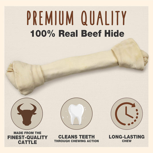 Cadet Beef Hide Knotted Dog Chews Knotted Bone Original 12-13" (1 Count)
