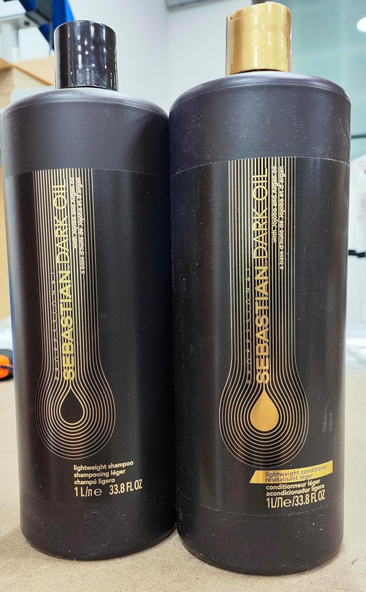 Sebastian Professional Dark Oil Lightweight Shampoo 1000Ml And Conditioner 1000Ml