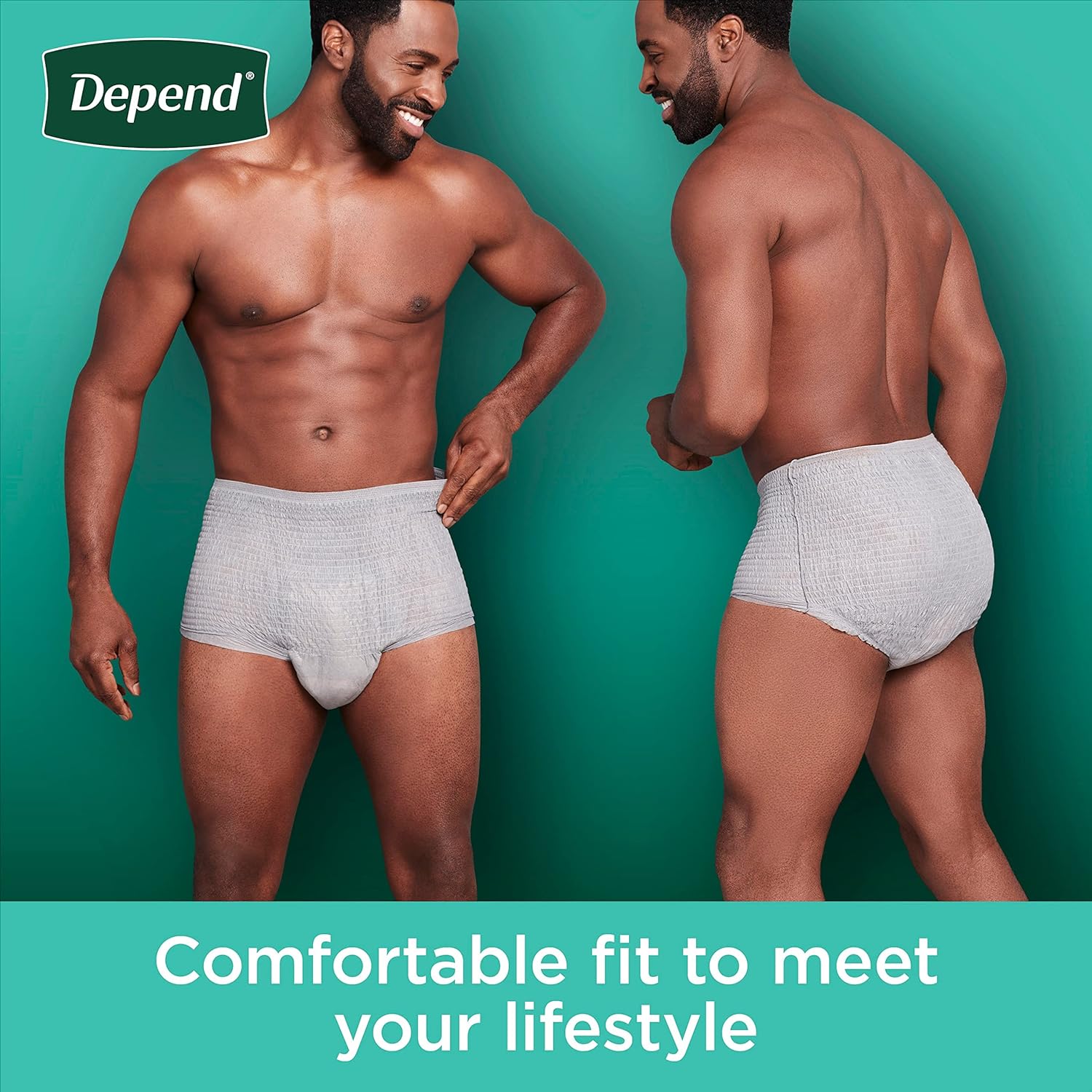 Depend Fresh Protection Adult Incontinence Underwear for Men, Disposable, Maximum, Extra-Extra-Large, Grey, 44 Count (2 Packs of 22), Packaging May Vary : Health & Household