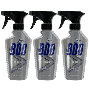 Parfums De Coeur Bod Man Iconic Fragrance Body Spray For Men 8 Oz (3) : Beauty & Personal Care