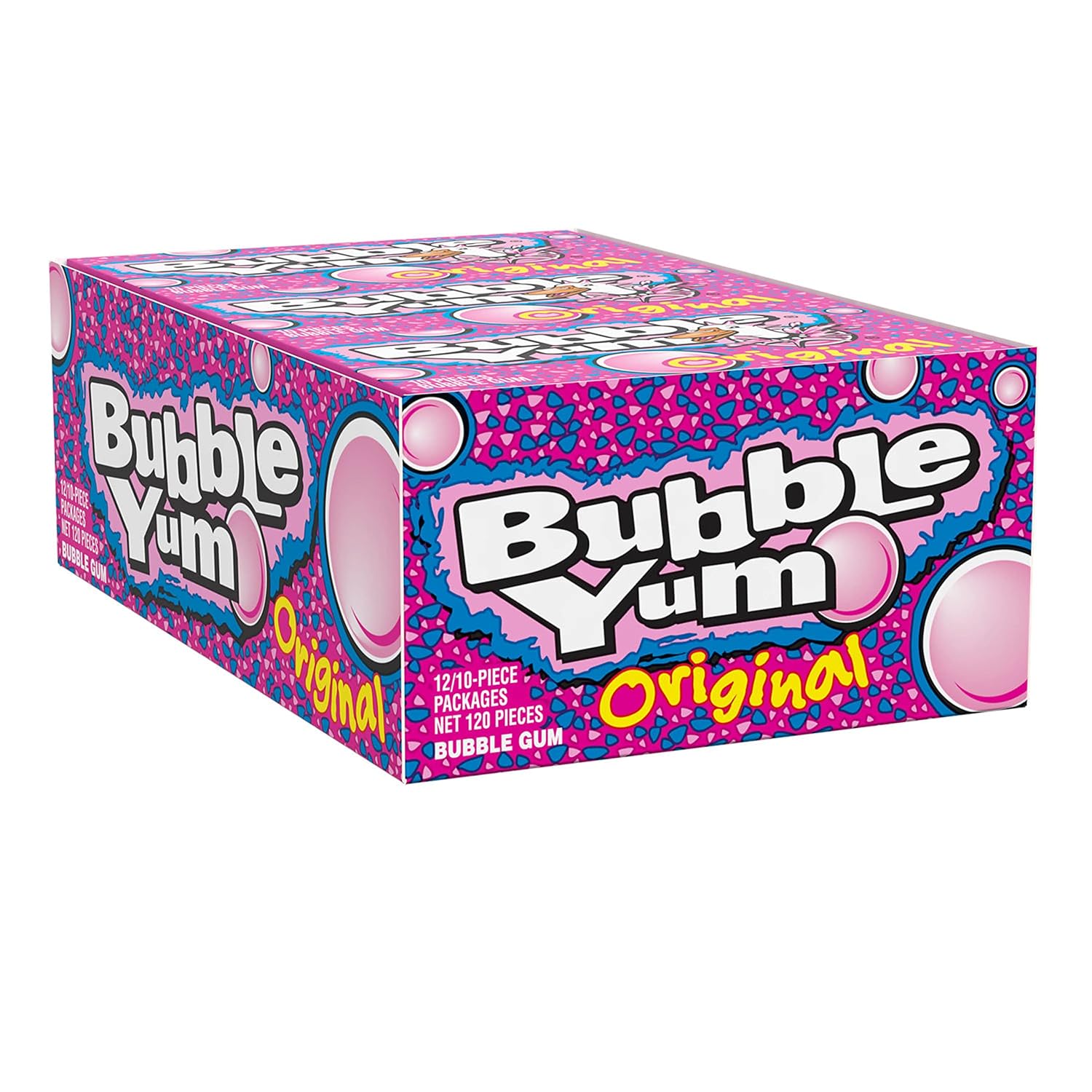 Bubble Yum Original Flavor Bubble Gum, Bulk, 2.82 Oz Packages (12 Count, 10 Pieces)