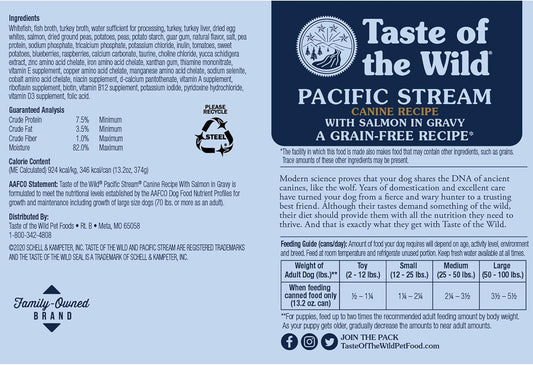 Taste Of The Wild Grain Free Real Meat Recipe Premium Wet Canned Stew Dog Food (12) 13.2 Oz. Cans