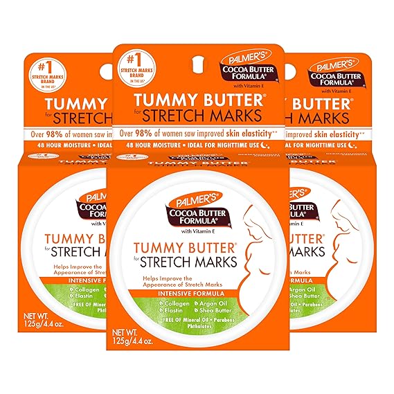 Palmer's Cocoa Butter Formula Tummy Butter Balm for Stretch Marks and Pregnancy Skin Care, 4.4 Ounces