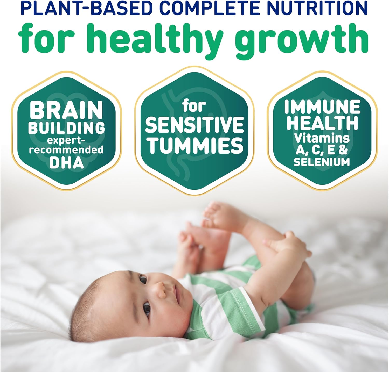 Enfamil Prosobee Plant Based Baby Formula, For Sensitive Tummies, Soy-Based Plant Sourced Protein, Vitamins For Immune Support, Lactose-Free, Milk Free, Gluten Free, 32 Fl Oz Bottle (4 Count) : Baby