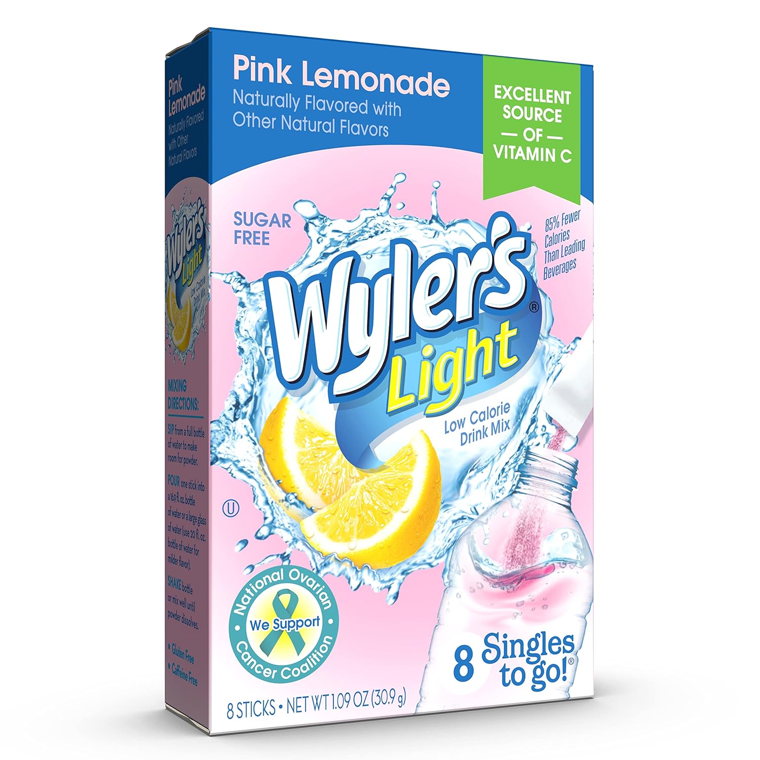 Wyler'S Light Singles To Go Powder Drink Mix, Pink Lemonade, 8 Count