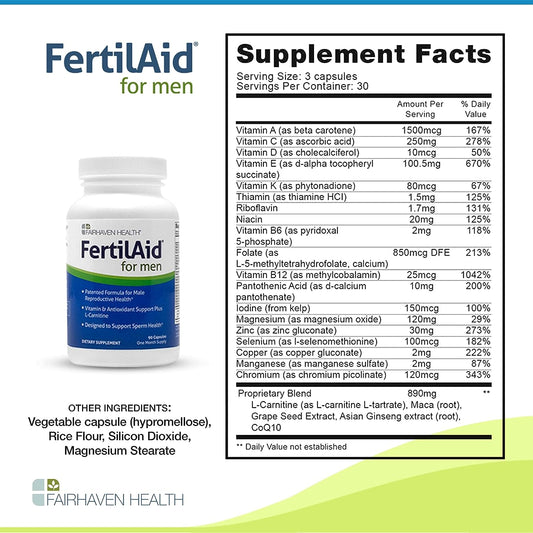 FertilAid for Men and CountBoost Combo - Male Fertility Supplement, Bar - Count, Motility & Morphology Support - Antioxidant & Specialty Vitamins for Male Fertility