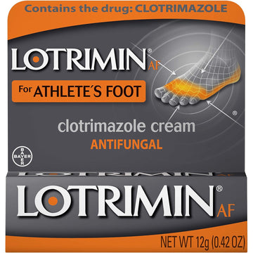 Lotrimin AF Cream for Athlete's Foot, Clotrimazole 1% Antifungal Treatment, Clinically Proven Effective Antifungal Treatment of Most AF, Jock Itch and Ringworm, Cream, .42 Ounce (12 Grams)