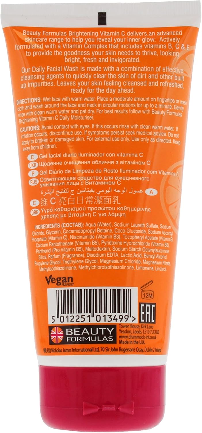 Beauty Formulas Brightening Vitamin C 150Ml Facial Wash