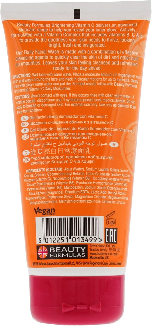 Beauty Formulas Brightening Vitamin C 150Ml Facial Wash