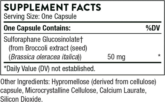 Thorne Crucera-Sgs - Broccoli Seed Extract For Antioxidant Support - Sulforaphane Glucosinolate (Sgs) - 60 Capsules