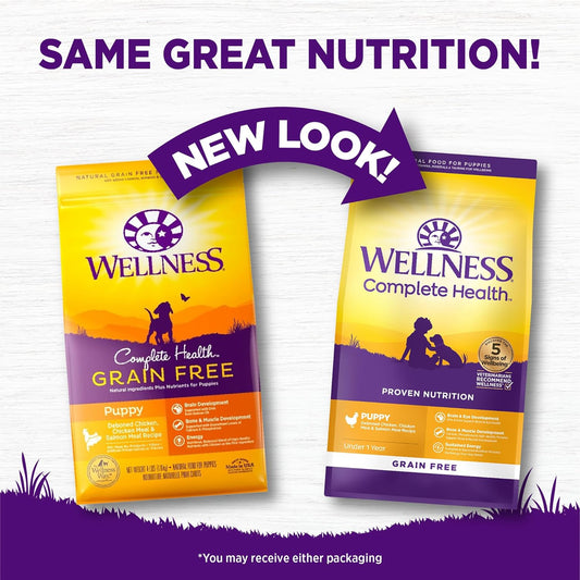 Wellness Complete Health Grain Free Dry Puppy Food, Chicken & Salmon Recipe, 22 Pound Bag