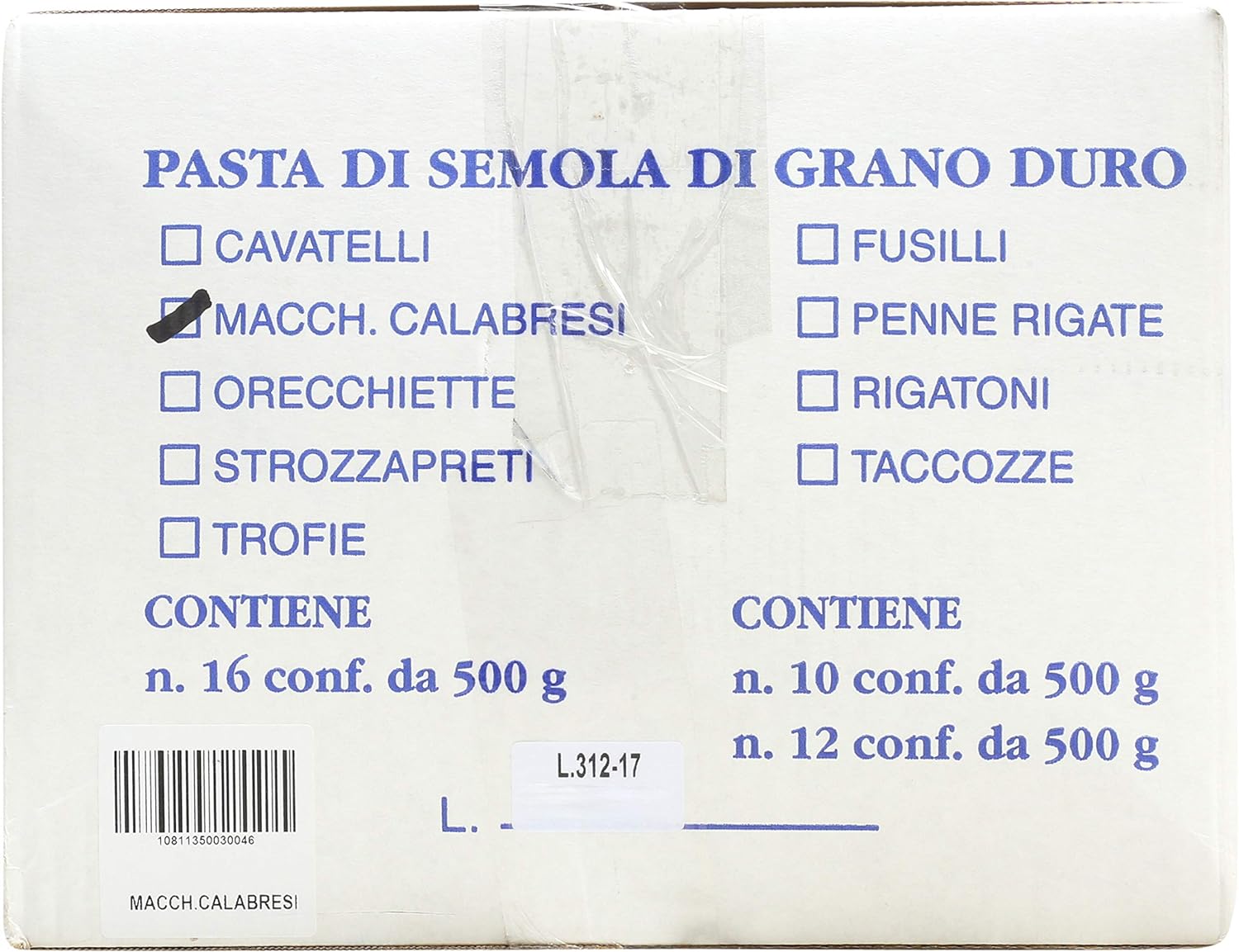 Camp'Oro Le Regionali Maccheroni Calabresi Pasta Pack of 16 (16 Ounce) Bag