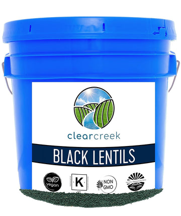 Beluga Lentils | 25 LBS | Emergency Food Storage Bucket | Non-GMO | Vegan | Bulk
