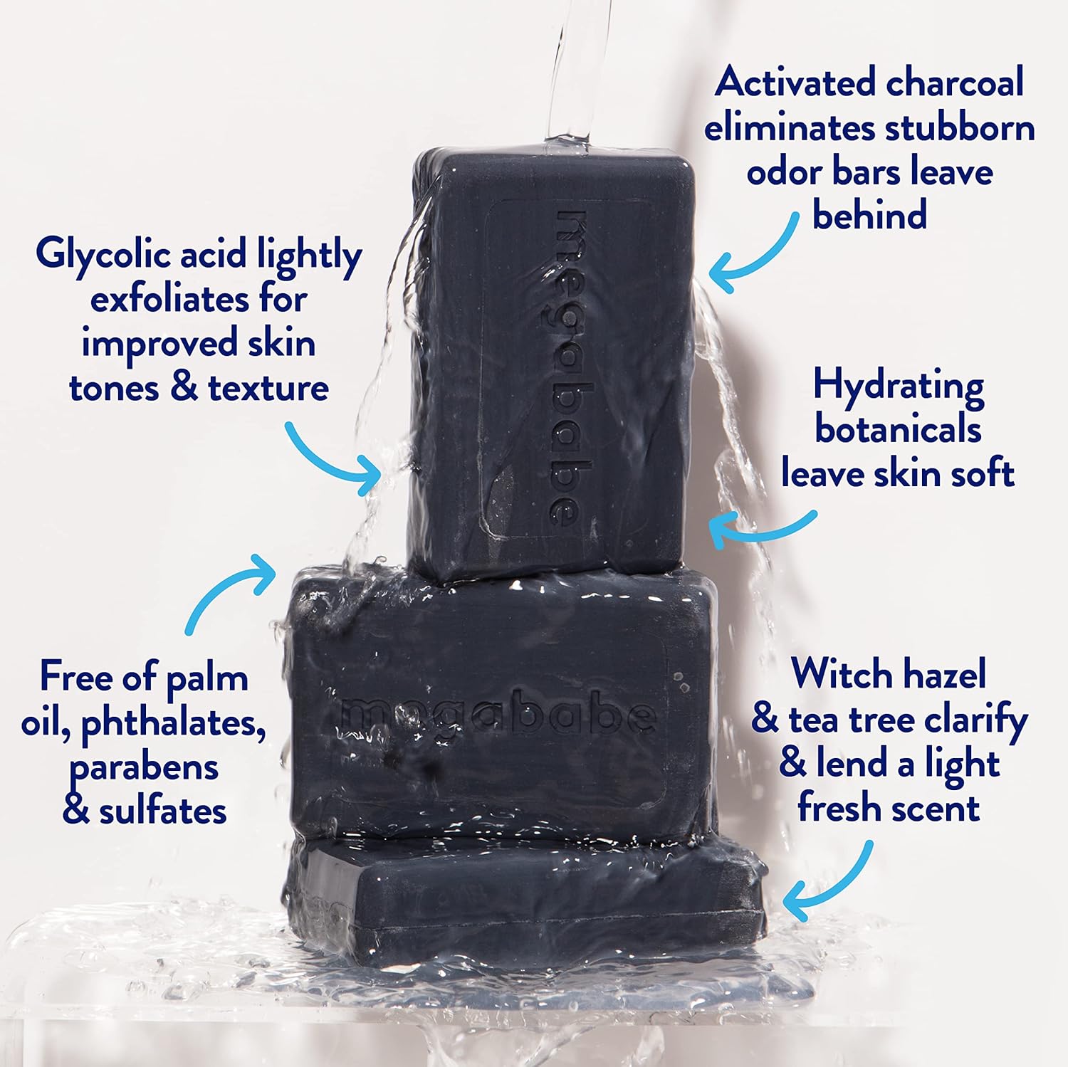 Megababe Underarm 2-Piece Bundle - Smoothie Deo Daily Deodorant 2.6 Oz & Space Bar Detox Soap 3.5 Oz | Odor Protection, Aluminum Free : Beauty & Personal Care