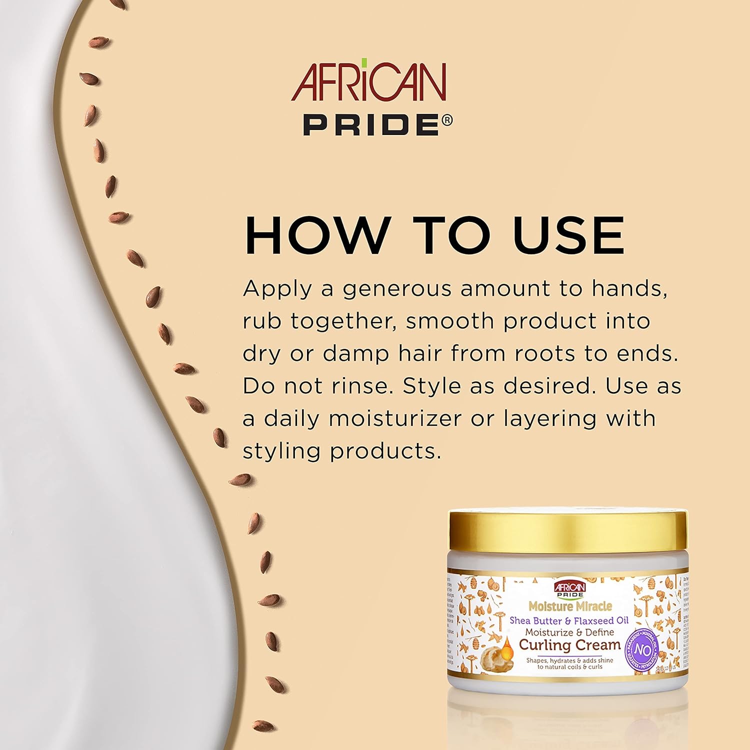 African Pride Moisture & Seal Regimen (Skip the Heat) with Moisture Miracle Coconut Milk & Honey Leave-In Conditioner, 5 Essential Oils & Shea Butter & Flaxseed Oil Curling Cream : Beauty & Personal Care