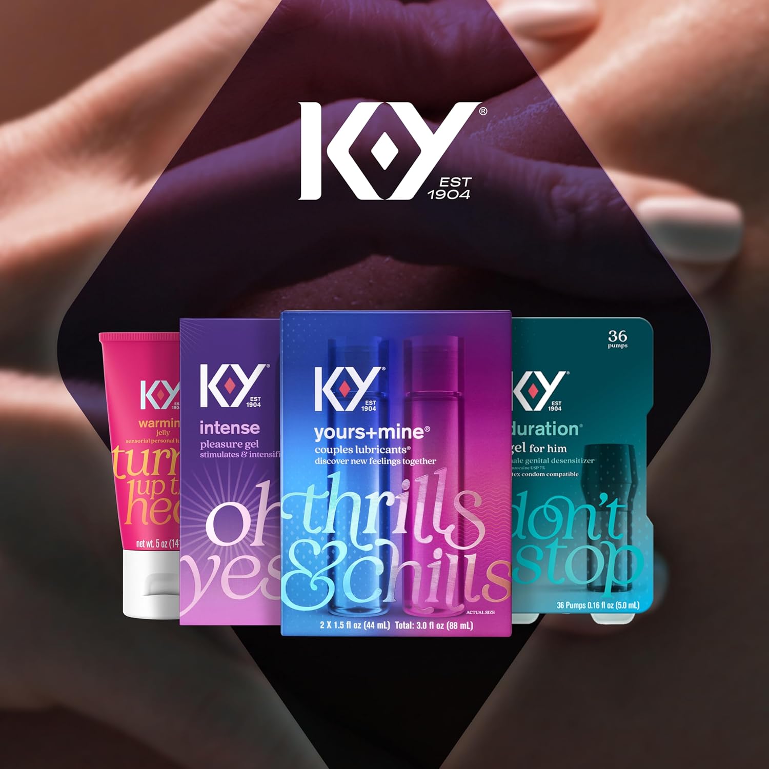 K-Y Yours + Mine Couples Personal Lube, Two Personal Lubricants, Water Based Lube for Women & Glycerin-Based Lube for Men, 2 x 1.5 FL OZ : Health & Household