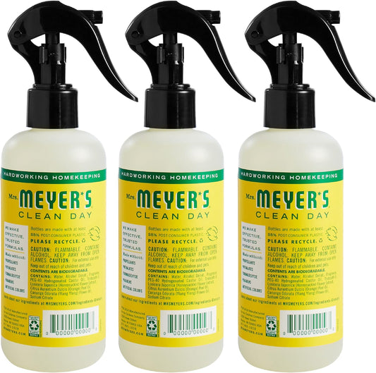 MRS. MEYER'S CLEAN DAY Room and Air Freshener Spray, Non-Aerosol Spray Bottle Infused with Essential Oils, Honeysuckle, 8 fl. oz - Pack of 3