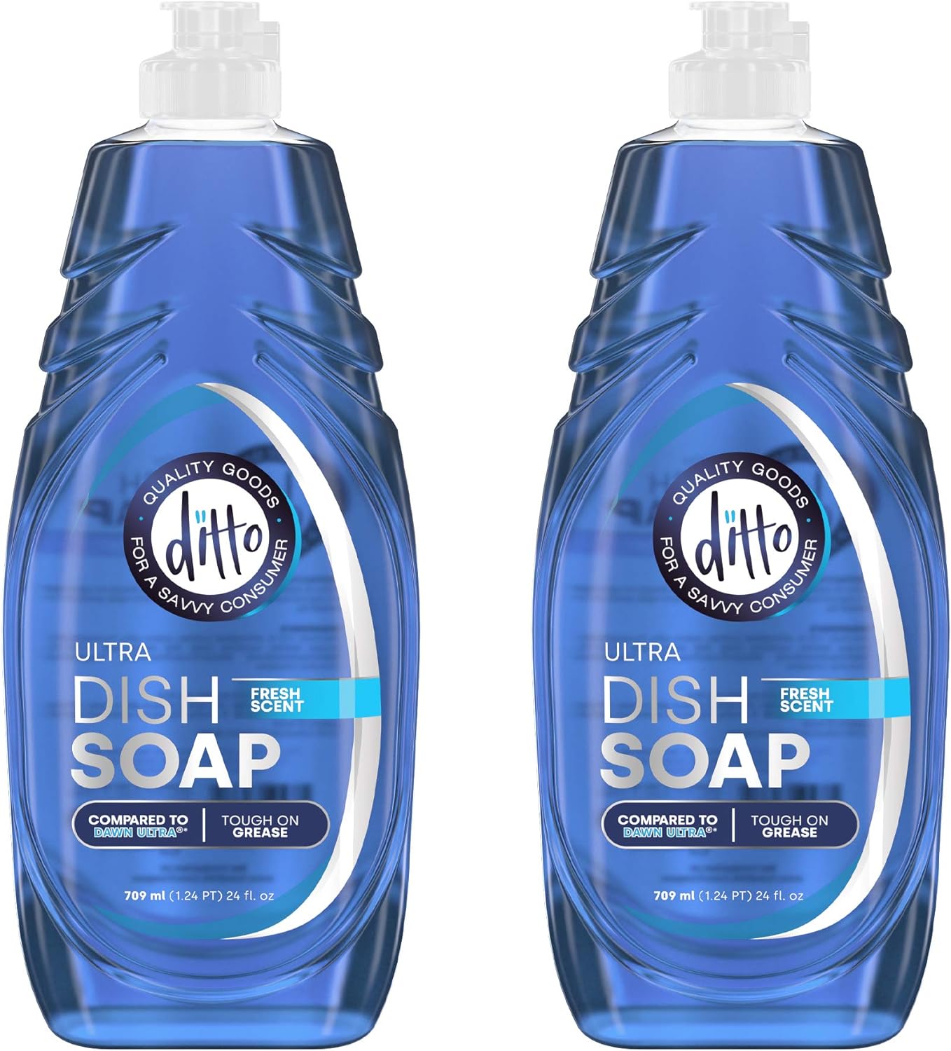 Ditto Ultra Dish Soap (Ultra) 48 fl Oz - 2 Pack - Extra Tough On Grease & Stains