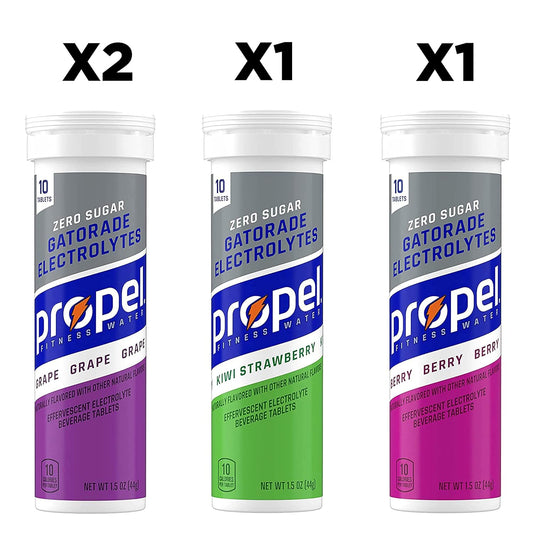 Propel Tablets, 4 Flavor Variety Pack, Makes 16.9Oz Fl Oz, 40 Count