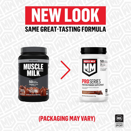 Muscle Milk Pro Series Protein Powder Supplement, Knockout Chocolate,
