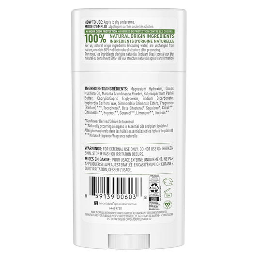 Schmidt'S Aluminum-Free Vegan Deodorant Bergamot & Lime 4 Count For Women And Men, With 24 Hour Odor Protection, Natural Ingredients, Cruelty-Free, 2.65 Oz