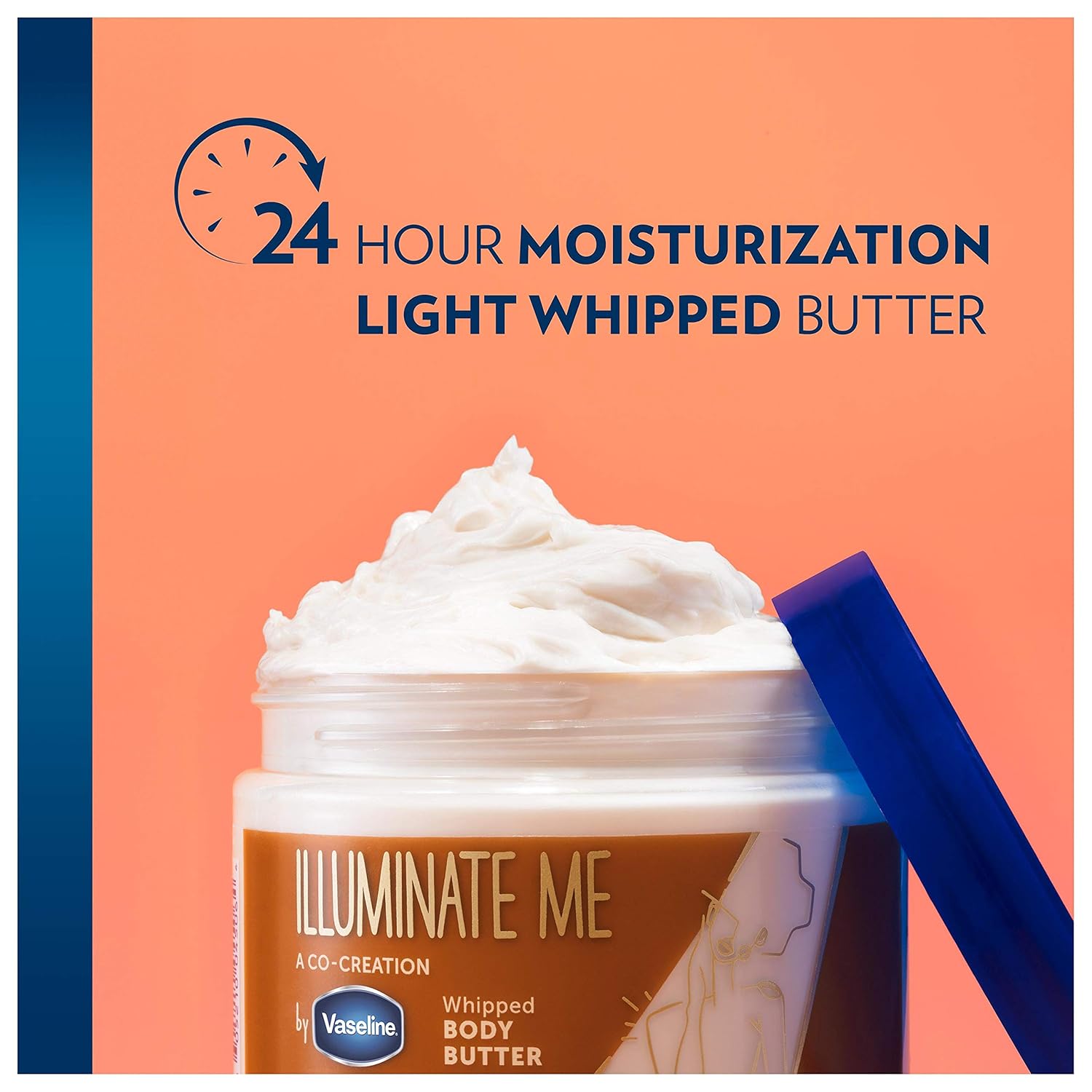 Vaseline Illuminate Me Shea Butter Whipped Body Butter for Melanin Rich Skin Provides 24 Hour Moisturization for Dry Skin 11 oz : Beauty & Personal Care