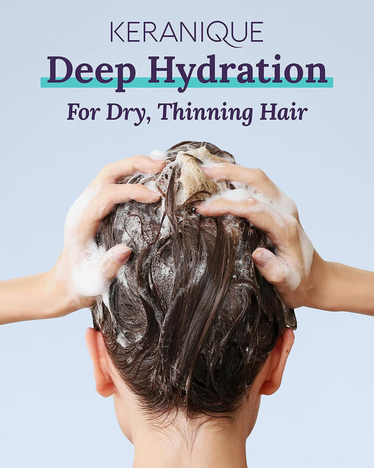 Keranique Keratin Conditioner Deep Hydration For Hair Growth And Thinning Hair, Volumizing, 8 Ounce