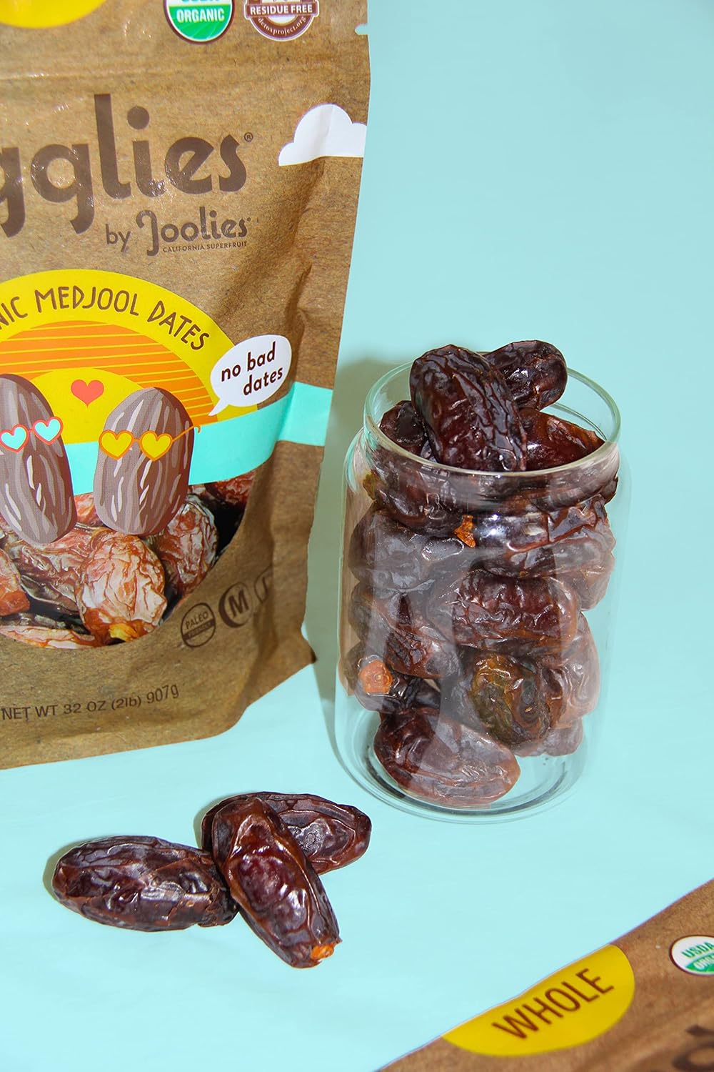 Joolies, Organic Medjool Dates, Whole Dates, Large - 2Lb Box | Fresh California Grown Fruit | Vegan, Gluten-Free, Paleo, No Sugar Added… : Grocery & Gourmet Food