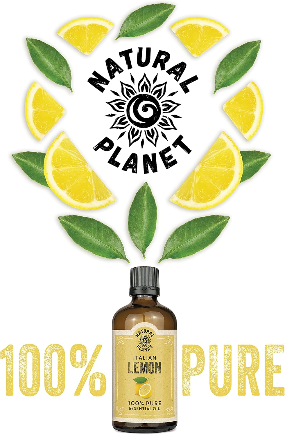Natural Planet Lemon Oil 100ML Natural 100% Pure & Undiluted Natural Essential Oil for Bath, Massage, Therapeutic Grade Pure, Undiluted & Cruelty Free : Amazon.co.uk: Health & Personal Care