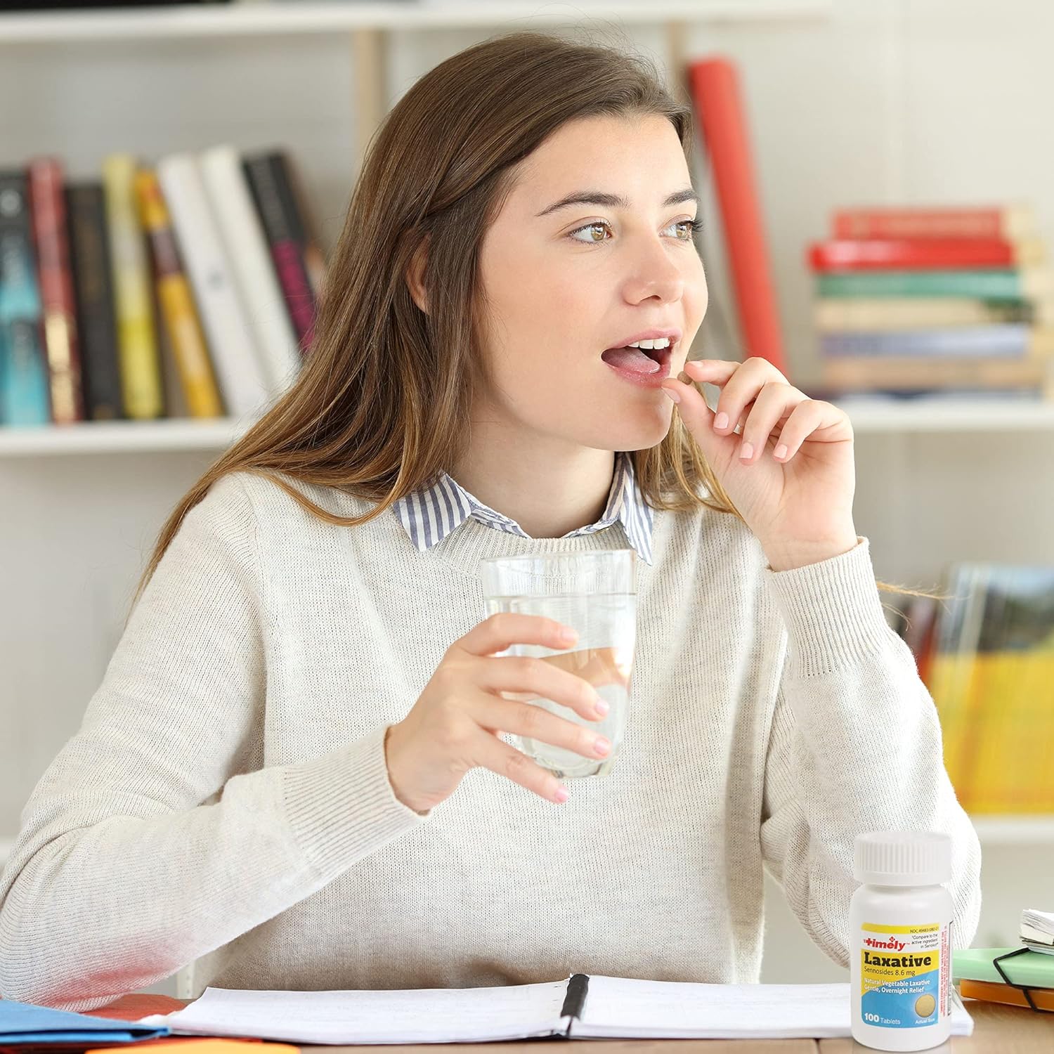 Timely by Time Cap Labs - 100 Count Senna Tablets - Compared to Senokot - Natural Vegetable Based Laxatives for Constipation Relief - Gentle Dependable Overnight Relief