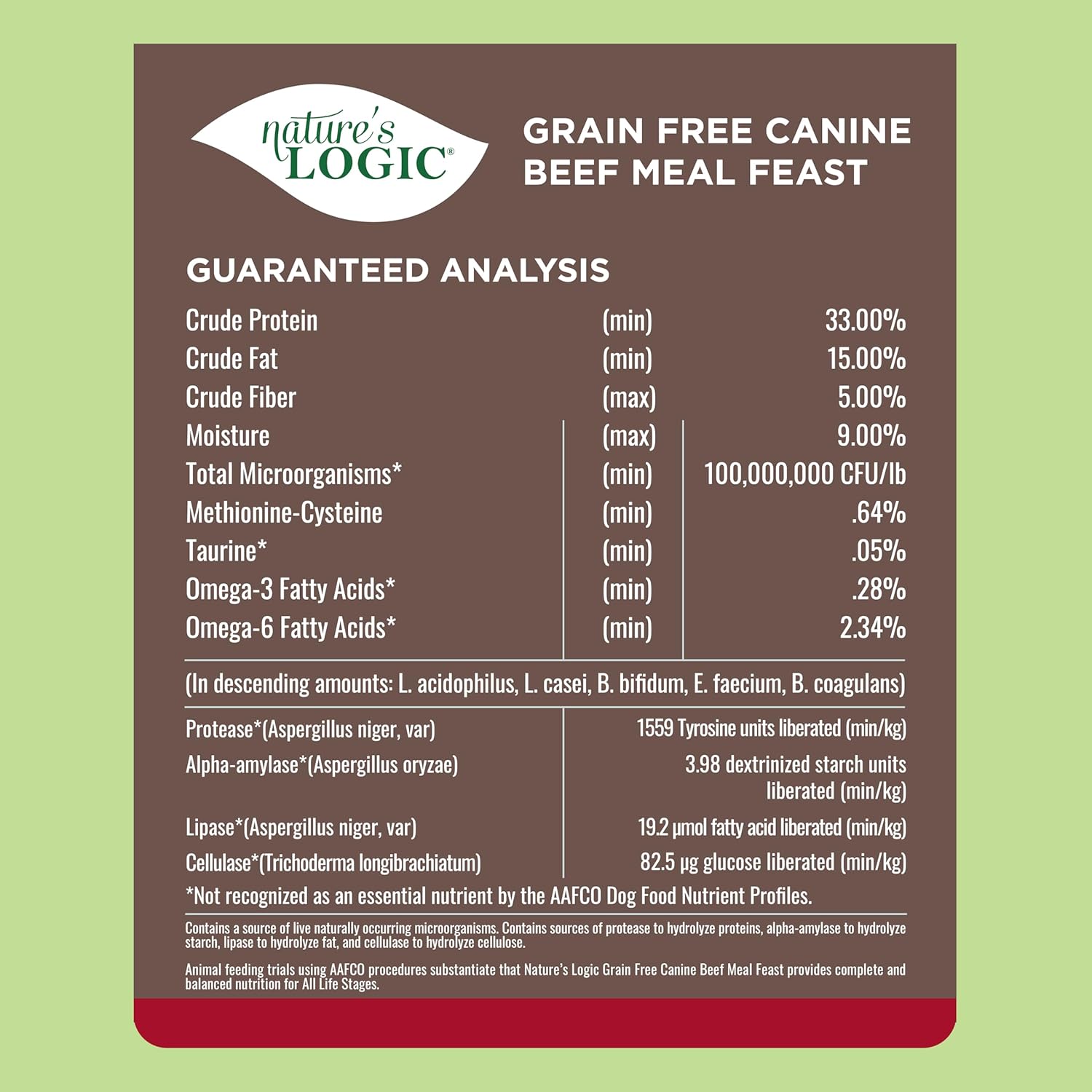 Nature's Logic Grain Free Beef Meal Feast, 4.4lbs : Pet Supplies