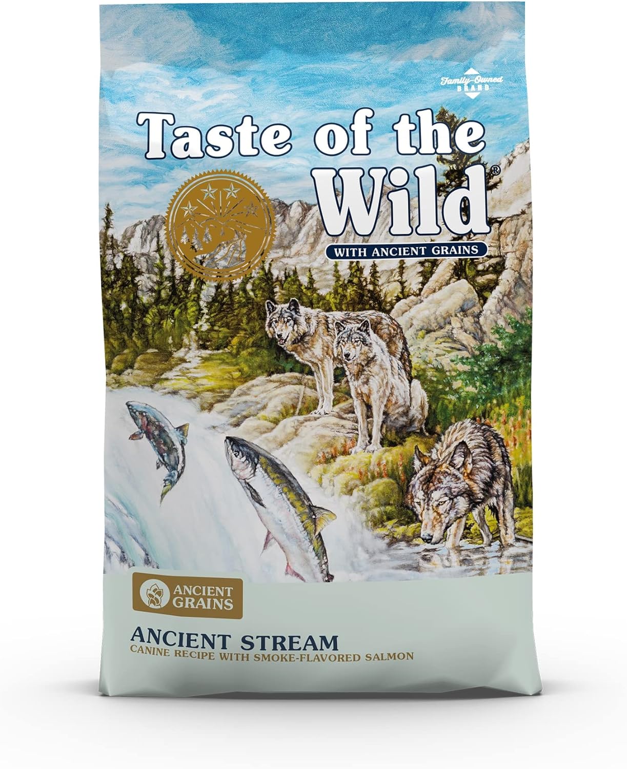 Taste Of The Wild Ancient Stream Canine Recipe With Smoke-Flavored Salmon And Ancient Grains 28Lb