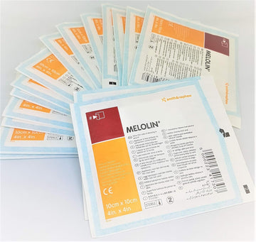 Melolin Dressings - 50 Pack, 10Cm X 10Cm - Sterile, Low Adherent, Absorbent, Non-Sensitising Wound Care Pads