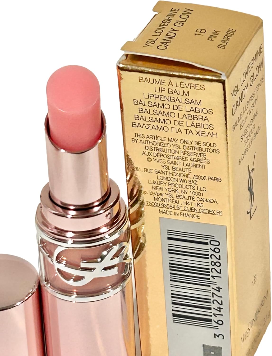 Loveshine Candy Glow Lip Balm - 1B Pink Sunrise By Yves Saint Laurent For Women - 0.1 Oz