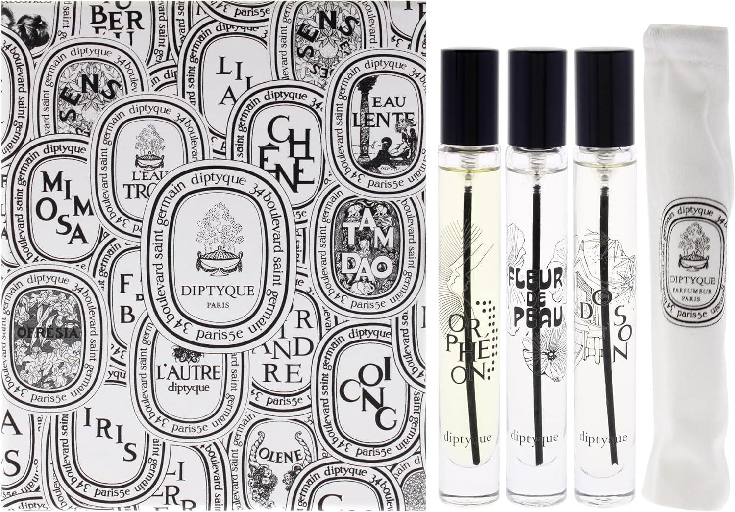 Discovery Mini Set By Diptyque For Unisex - 3 Pc Mini Gift Set 0.33Oz Fleur De Peau Edp Spray, 0.33Oz Do Son Edp Spray, 0.33Oz Orpheon Edp Spray