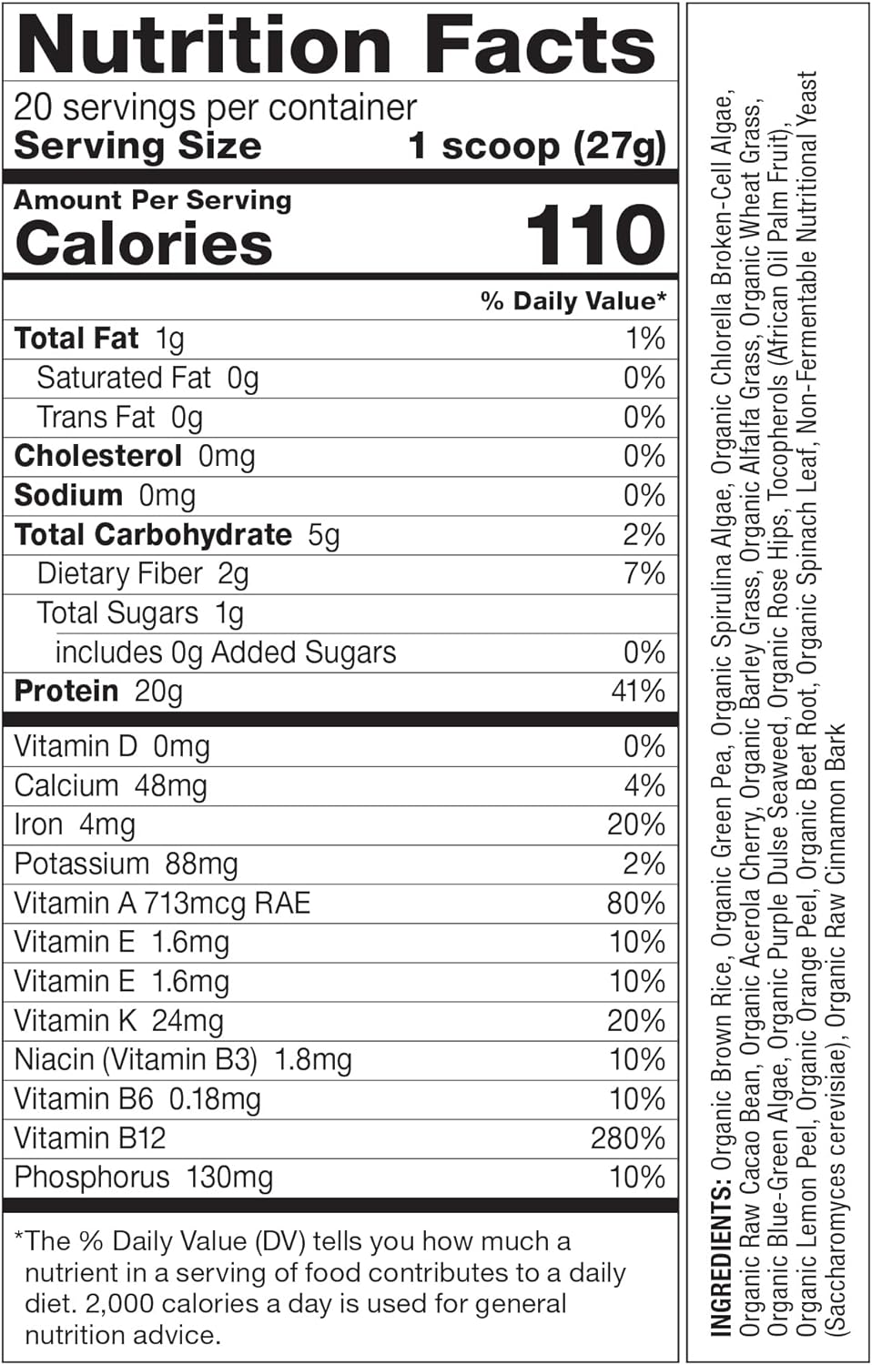 Dr. Schulze's | SuperProtein Plus | 100% Plant Protein Concentrate | Organic Powder Mix | Vitamin B-12 & Spirulina | Dietary Supplement | Build Strong Muscle | Enhance Workout Recovery | 19 Oz. : Health & Household