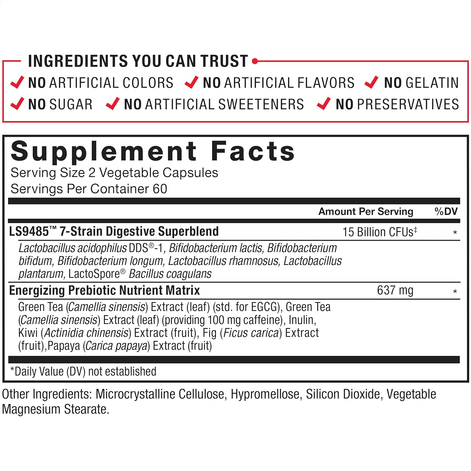 Force Factor ProbioSlim Extra Strength, Probiotic Supplement for Women and Men with 30 Billion CFUs and Green Tea Extract for Gut Health Support, Bloating and Gas Relief, 120 Count (Pack of 2) : Health & Household