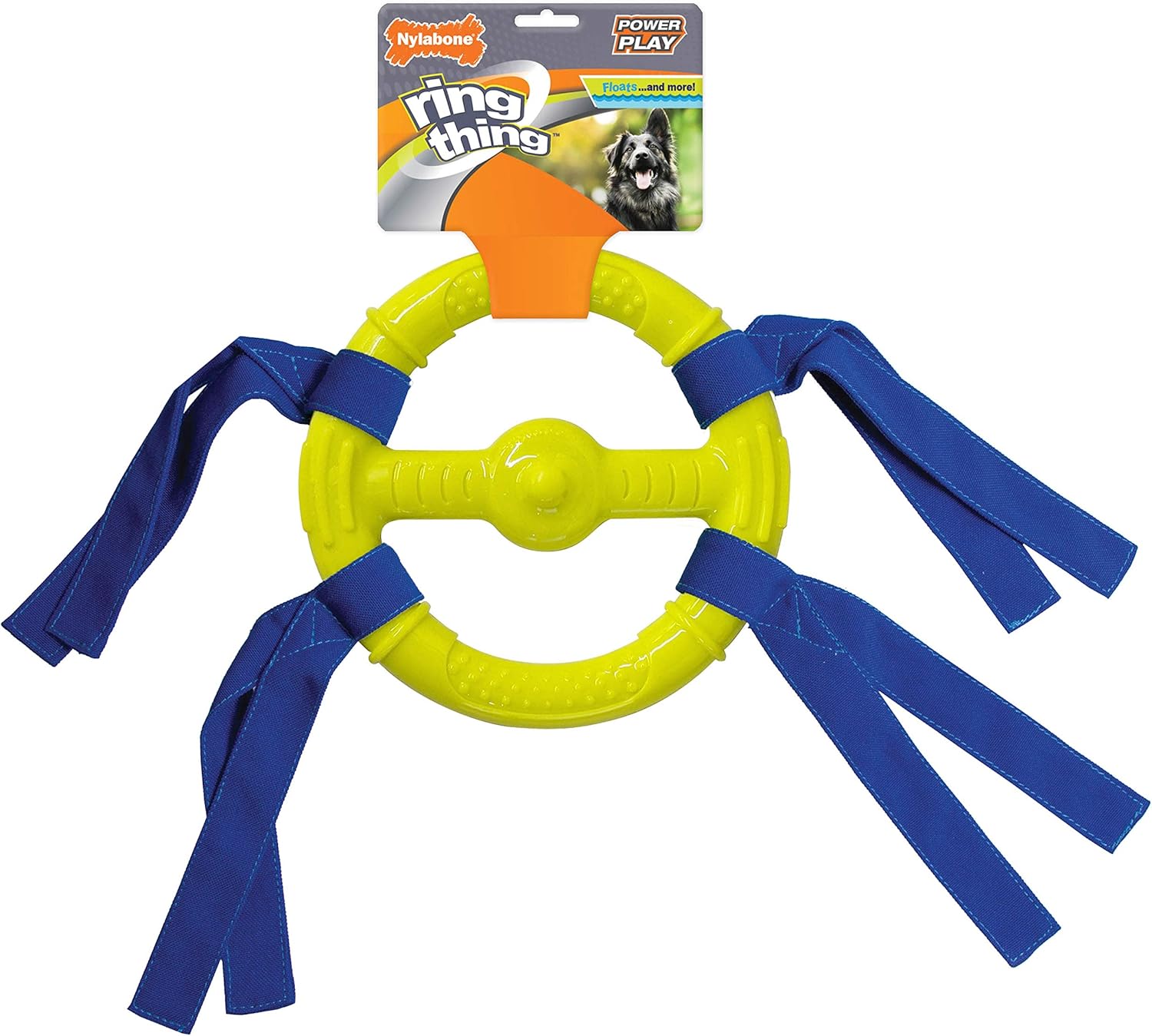 Nylabone Power Play Ring Thing Floatable Interactive Play Toy, Fetch Toy For Dogs, Medium (1 Count)