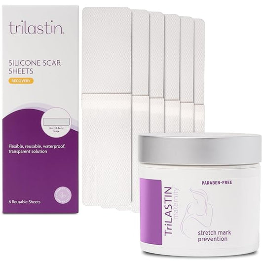 TriLASTIN Maternity Stretch Mark Prevention Cream - Paraben-Free, Hypoallergic, and Safe for Pregnancy