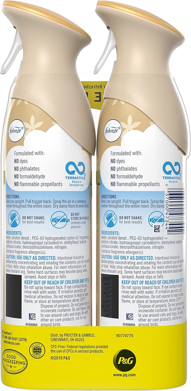 Febreze air Freshly Baked Vanilla Pack of 2 : Health & Household