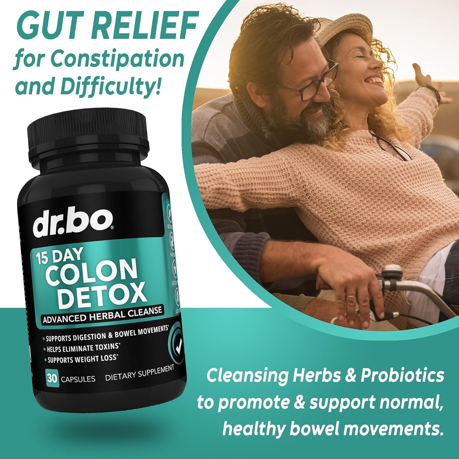 Myo-Inositol & D-Chiro Inositol & Colon Cleanser Detox - 15 Day Colon Cleanse Detox for Digestion Gut Health - Fertility Supplements for Women to Regulate Menstrual Cycle, Support Ovarian Health PCOS : Health & Household