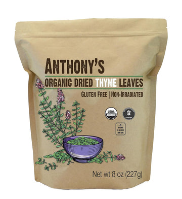 Anthony'S Organic Dried Thyme Leaves, 8 Oz, Gluten Free, Non Irradiated, Non Gmo