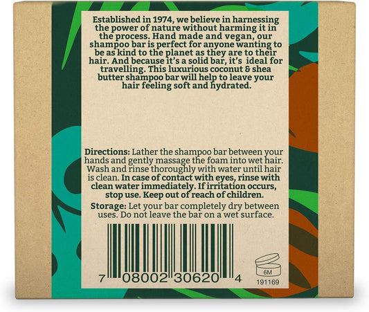 Faith In Nature Natural Coconut & Shea Butter Shampoo Bar, Hydrating, Vegan & Cruelty Free, Paraben And Sls Free, For Normal To Dry Hair, 85G