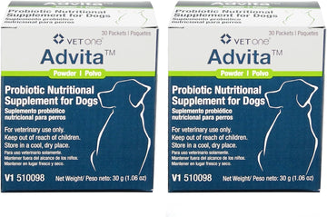 VetOne Advita Probiotic Nutritional Supplement for Dogs 2pack - 60ct : Pet Supplies