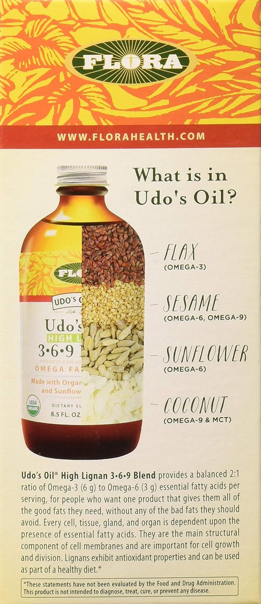 Flora - Udo'S Choice, Omega 369 Oil Blend, High Lignan, 8.5 Fl Oz