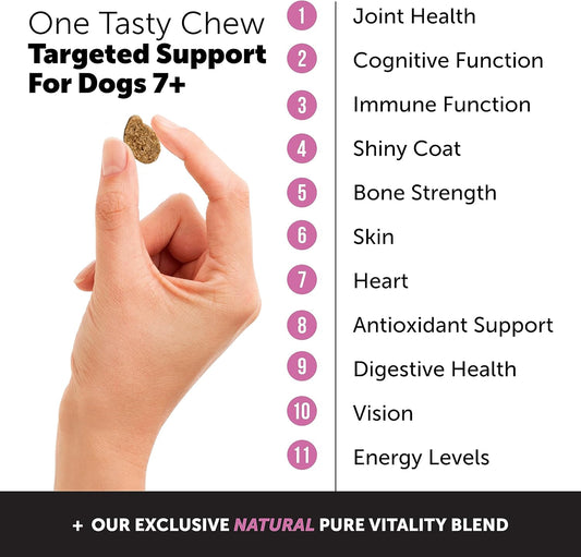 Pethonesty Senior 10 In 1 Dog Multivitamin + Digestive Probiotics For Dogs Soft Chew Supplement Bundle - Dog Vitamins, Glucosamine, Probiotics, Seasonal Allergies, Omega 3, Digestive Enzyme For Dog