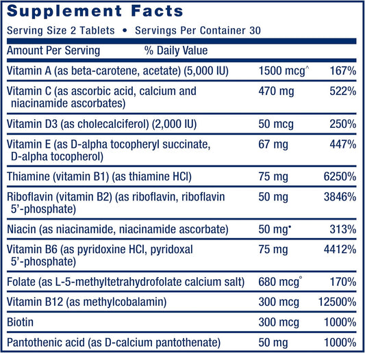Life Extension Two-Per-Day Multivitamin – Daily Dose Of Vitamins & Minerals For Men And Women - Complete Essential Vitamin Supplement For Energy, Health – Gluten-Free – Non-Gmo – 60 Tablets