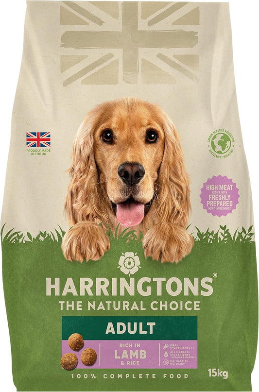 Harringtons Complete Dry Adult Dog Food Lamb & Rice 15kg - Made with All Natural Ingredients?107645327